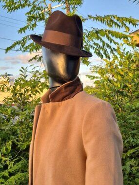 Primark (Vietnam) Men's Tan Mid-Length Overcoat/Pea Coat